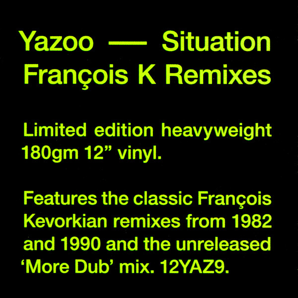 Виниловая пластинка Yazoo - Situation (Fran?ois K Remixes) - рис.2