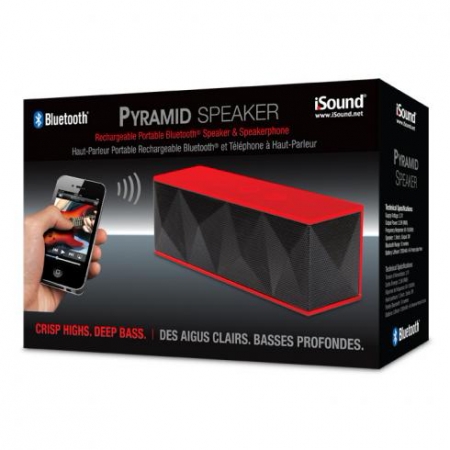 Портативная колонка iSound Pyramid Rechargeable Portable Red - рис.1