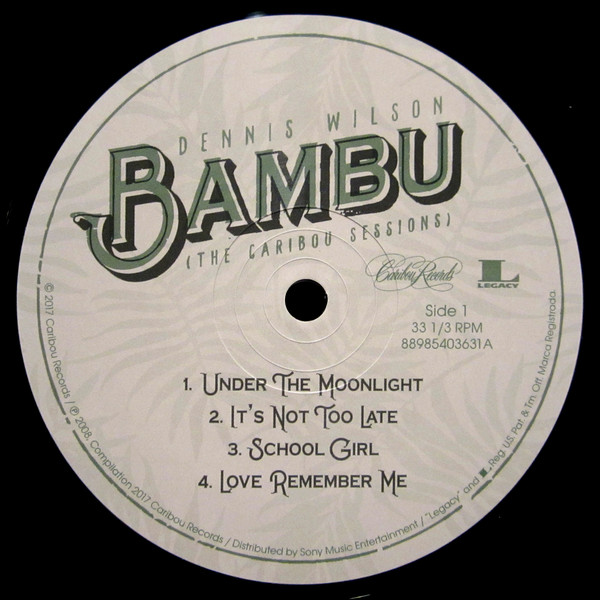 Виниловая пластинка Dennis Wilson - Bambu (The Caribou Sessions) - рис.3