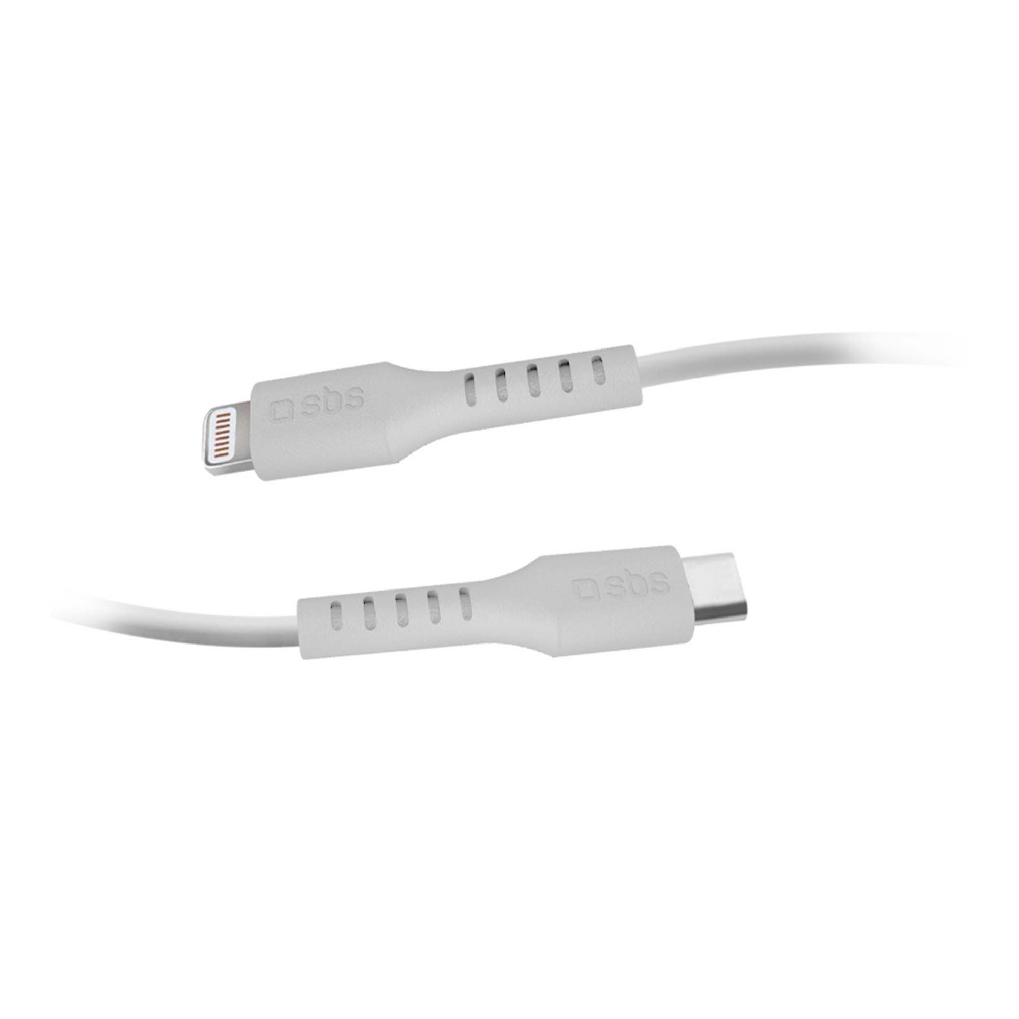 Кабель SBS USB-C - Lightning 1m White - фото 2