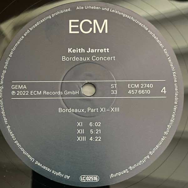 Виниловая пластинка Keith Jarrett - Bordeaux Concert - 2LP - рис.8