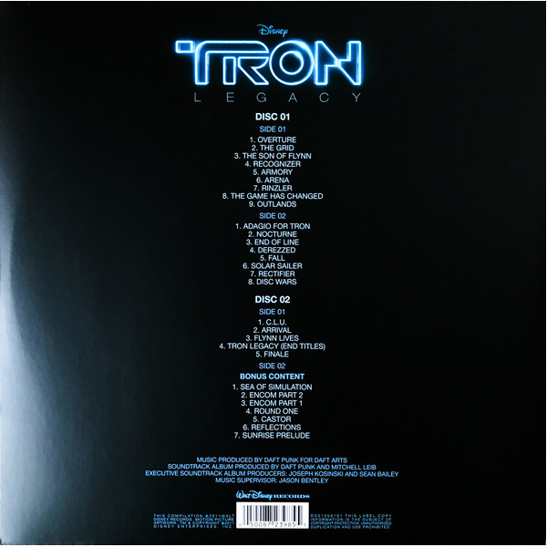 Виниловая пластинка Daft Punk - TRON: Legacy (Vinyl Edition Motion Picture Soundtrack) - 2LP - рис.1