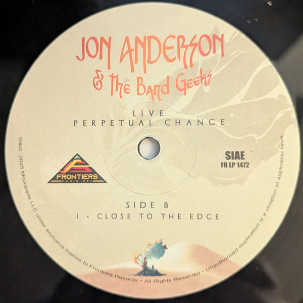Виниловая пластинка Jon Anderson & The Band Geeks – Live - Perpetual Change - 3LP - рис.3