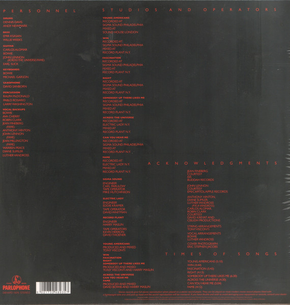 Виниловая пластинка David Bowie – Young Americans LP - рис.1