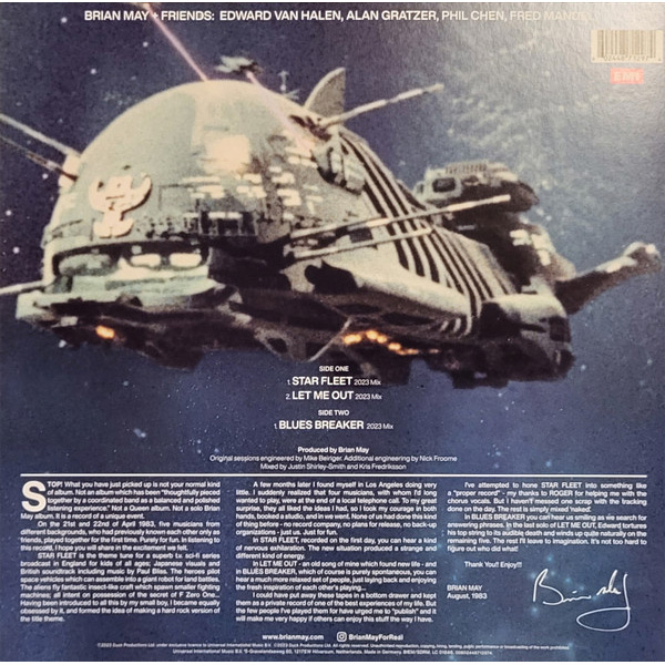 Виниловая пластинка Brian May + Friends – Star Fleet Project LP - рис.1