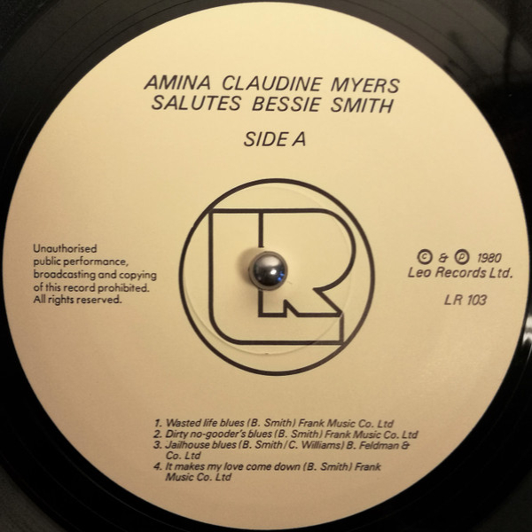 Виниловая пластинка Amina Claudine Myers - Salutes Bessie Smith LP - рис.2