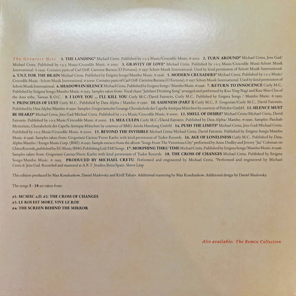 Виниловая пластинка Enigma - Love Sensuality Devotion (The Greatest Hits) - 2LP - рис.6