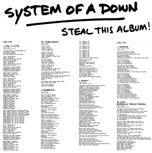 Виниловая пластинка System Of A Down - Steal This Album! - 2LP - рис.6