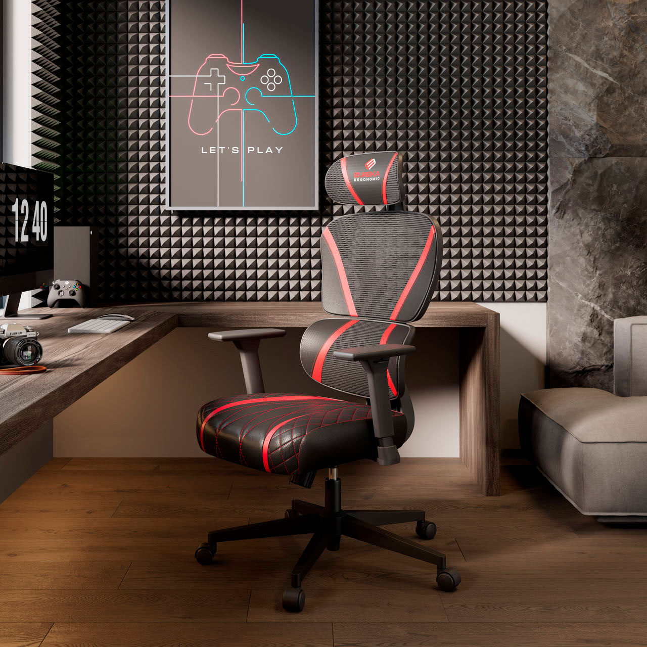 Компьютерное кресло EUREKA Norn Red - фото 5