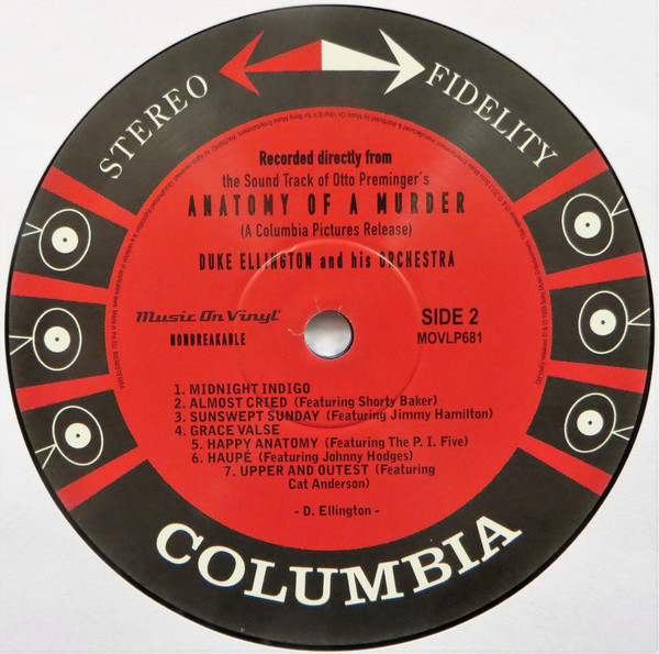 Виниловая пластинка Duke Ellington And His Orchestra - Anatomy Of A Murder (Soundtrack) - рис.3
