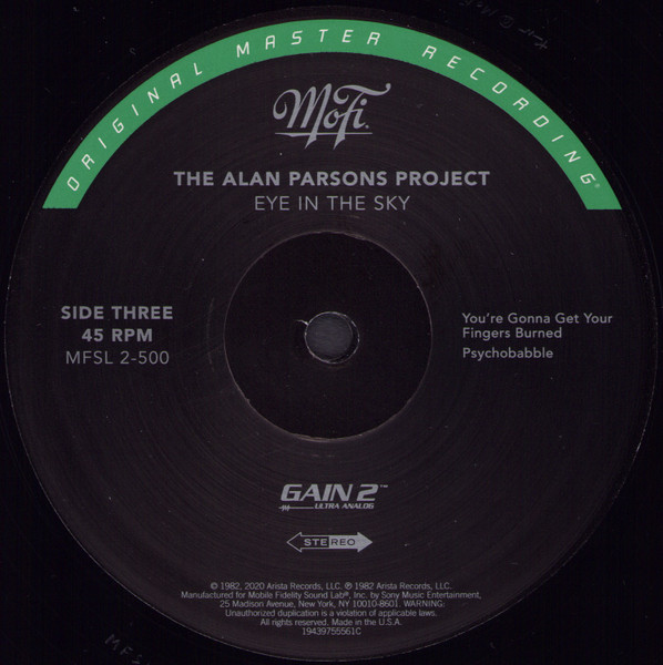 Виниловая пластинка The Alan Parsons Project – Eye In The Sky (MFSL) 2LP - рис.3