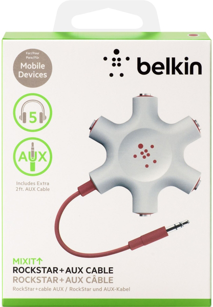 Разветвитель для наушников Belkin Rockstar Multi-Headphone Splitter 5-WAY Red - рис.3