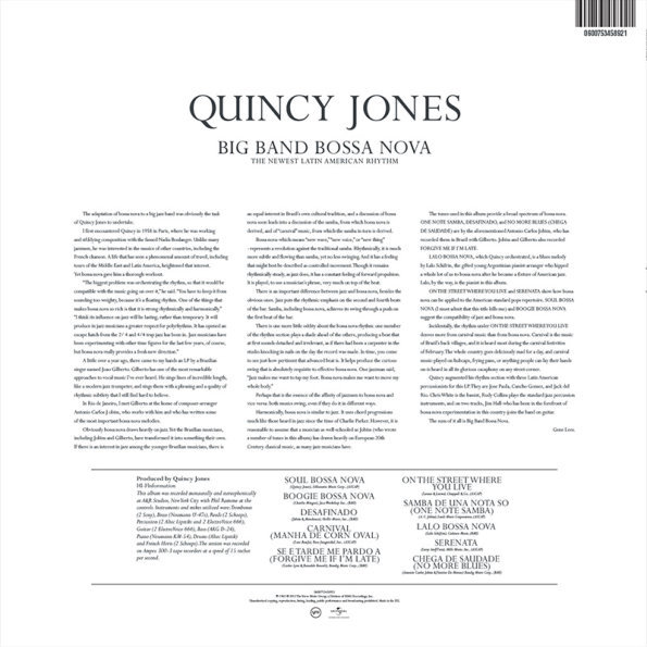 Виниловая пластинка Quincy Jones Big Band Bossa Nova - рис.1