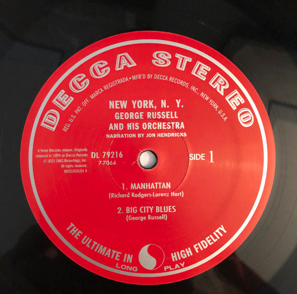 Виниловая пластинка George Russell Orchestra - New York N.Y. LP - рис.4
