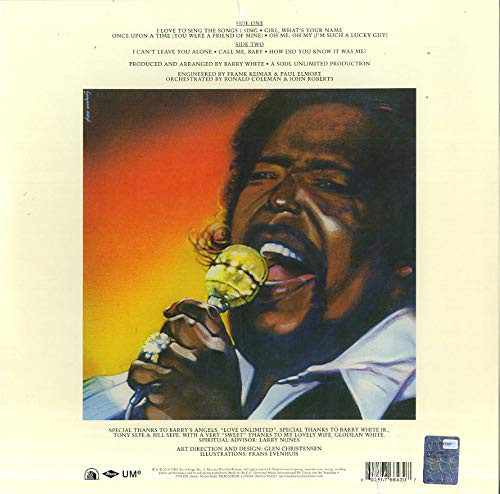 Виниловая пластинка Barry White - I Love To Sing The Songs I Sing - рис.1