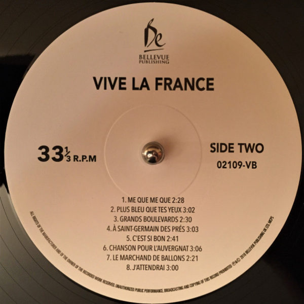 Виниловая пластинка Various Artists – Vive La France LP - рис.3