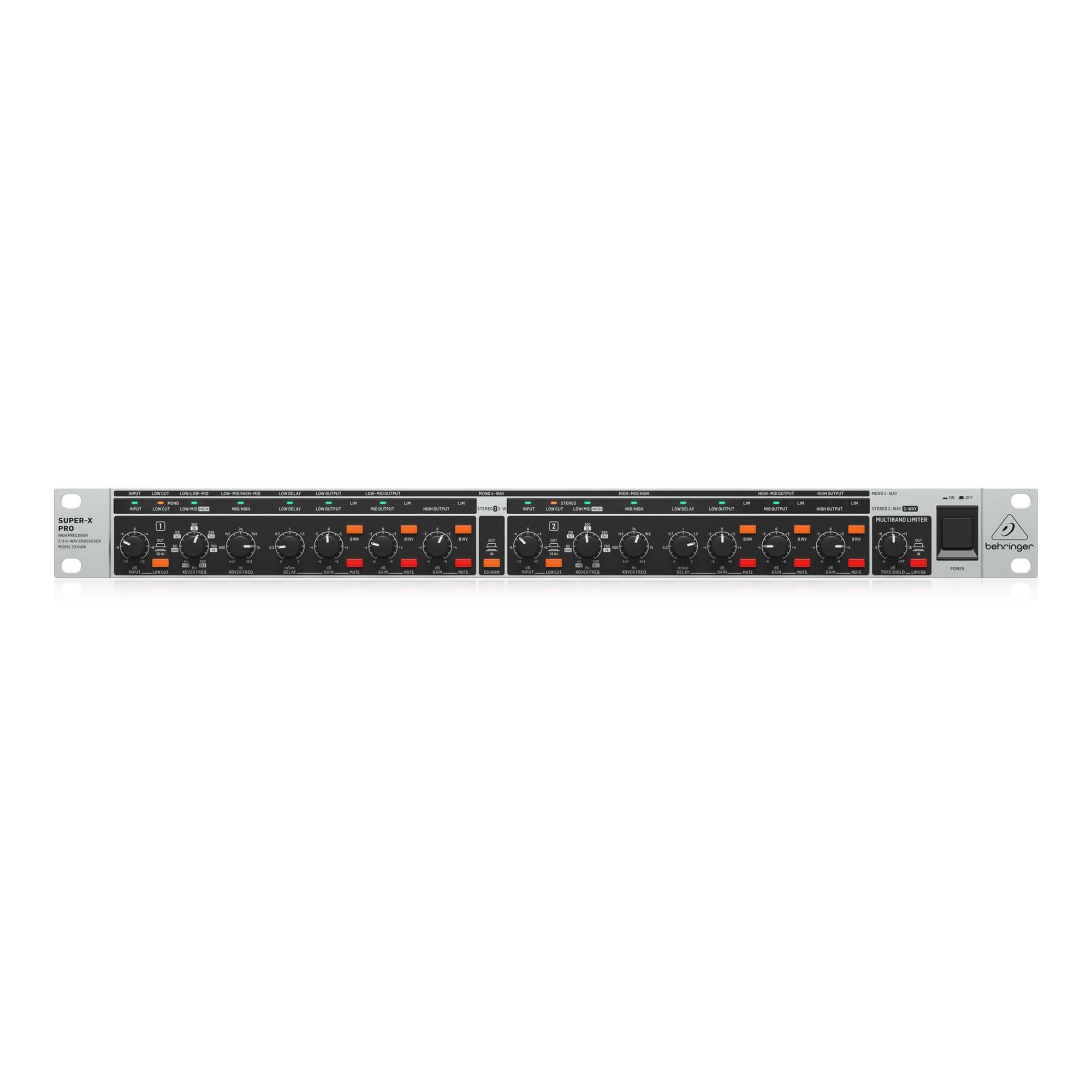 

Процессор эффектов Behringer, Черный;серебряный, Super-X Pro CX3400 V2 Black Silver