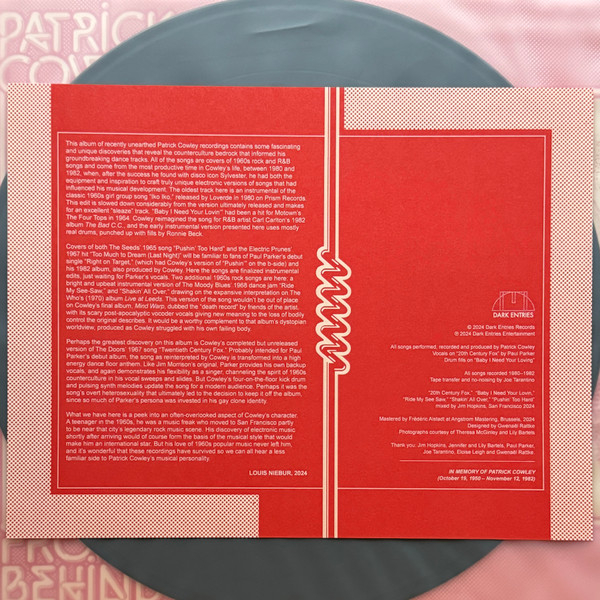 Виниловая пластинка Patrick Cowley – From Behind LP - рис.2