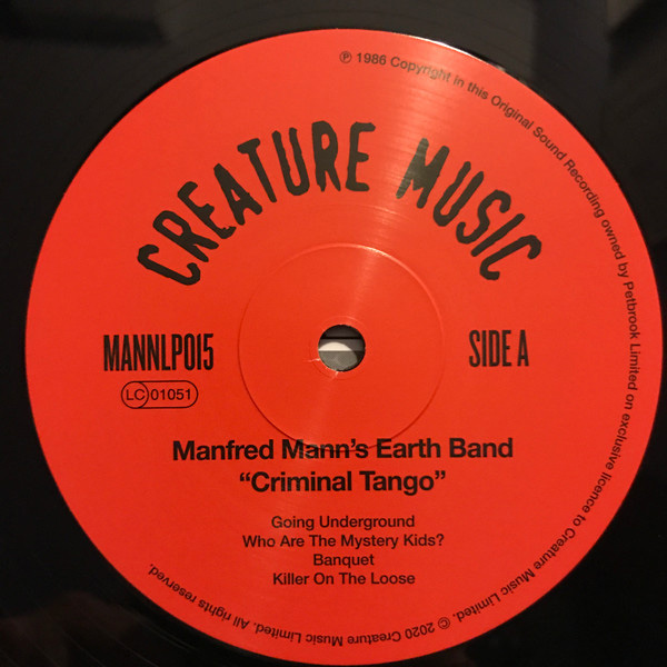 Виниловая пластинка Manfred Mann's Earth Band With Chris Thompson – Criminal Tango LP - рис.2