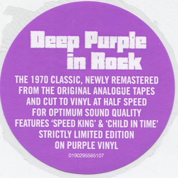 Виниловая пластинка Deep Purple – Deep Purple In Rock Coloured Purple LP - рис.7
