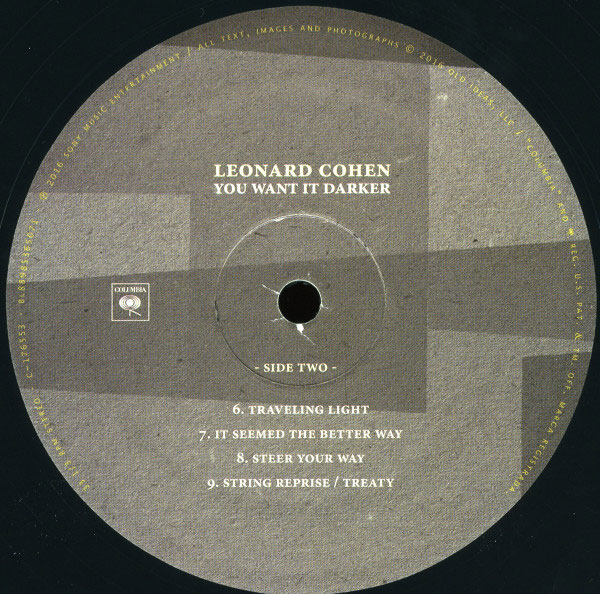 Виниловая пластинка Leonard Cohen – You Want It Darker LP - рис.3