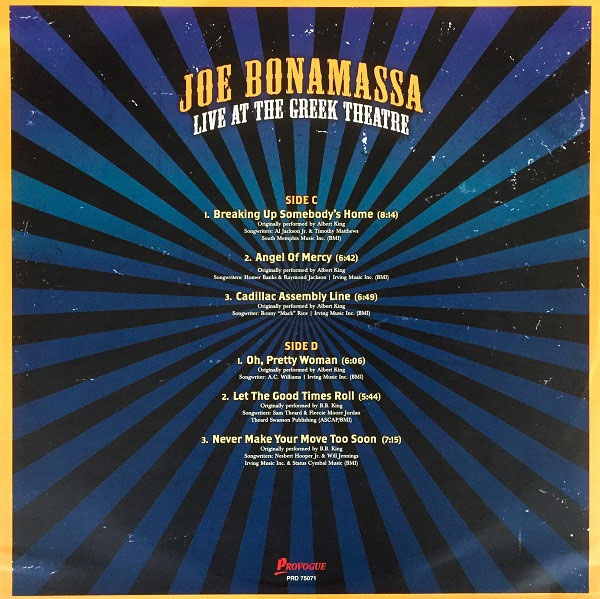Виниловая пластинка Joe Bonamassa – Live At The Greek Theatre 3 LP - рис.10