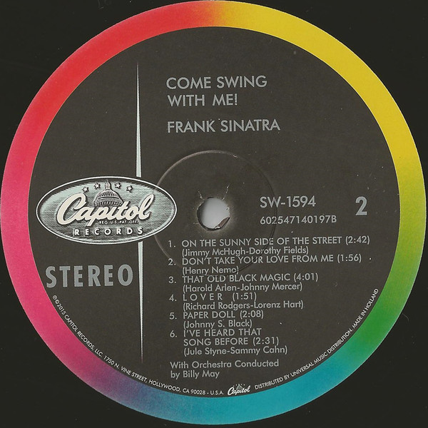 Виниловая пластинка Frank Sinatra - Come Swing With Me! - рис.3