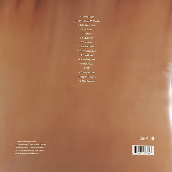 Виниловая пластинка Billie Eilish - Happier Than Ever (Golden Yellow) LP - рис.3