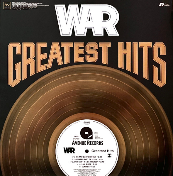 Виниловая пластинка War – Greatest Hits - Analogue Productions 2LP - рис.0