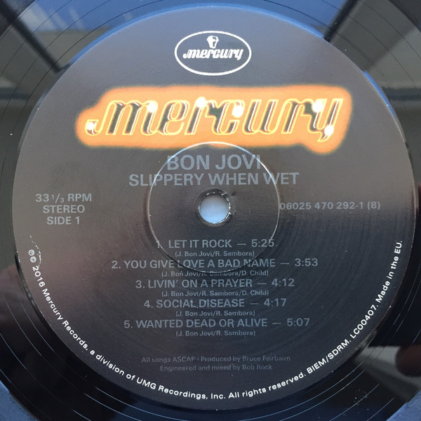 Виниловая пластинка Bon Jovi - Slippery When Wet - рис.3