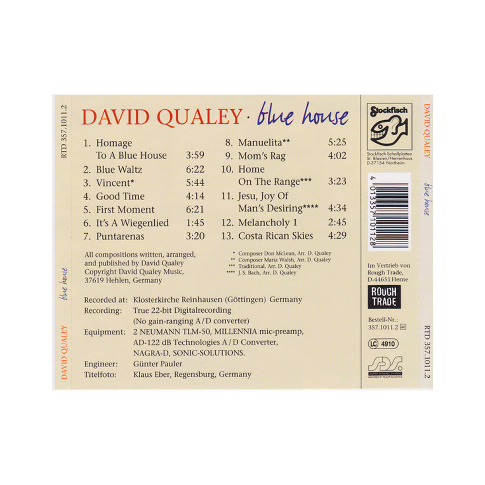 CD-диск David Qualey – Blue House CD - фото 2