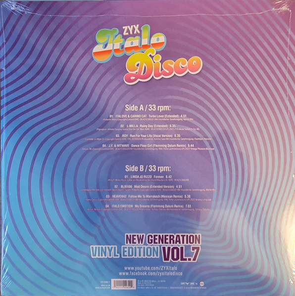Виниловая пластинка Various – ZYX Italo Disco New Generation Vol.7 LP - рис.1