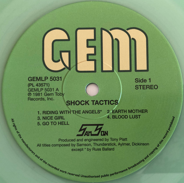Виниловая пластинка Samson – Shock Tactics (Green) LP - рис.2