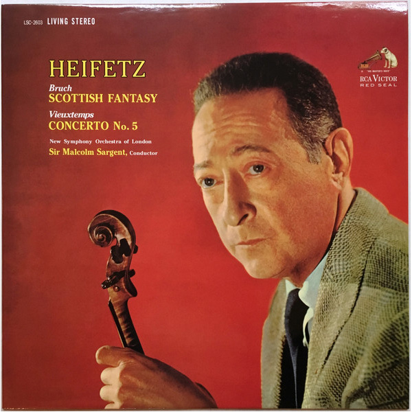 

Пластинка Heifetz, Heifetz, Bruch, Vieuxtemps, New Symphony Orchestra Of London, Sir Malcolm Sargent - Scottish Fantasy, Concerto No. 5 - (Analogue productions) LP