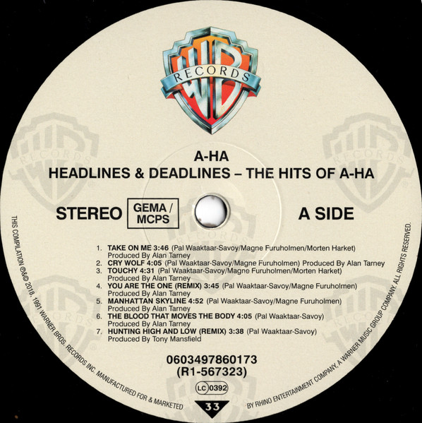 Виниловая пластинка a-ha - Headlines And Deadlines - The Hits Of a-ha - LP - рис.3