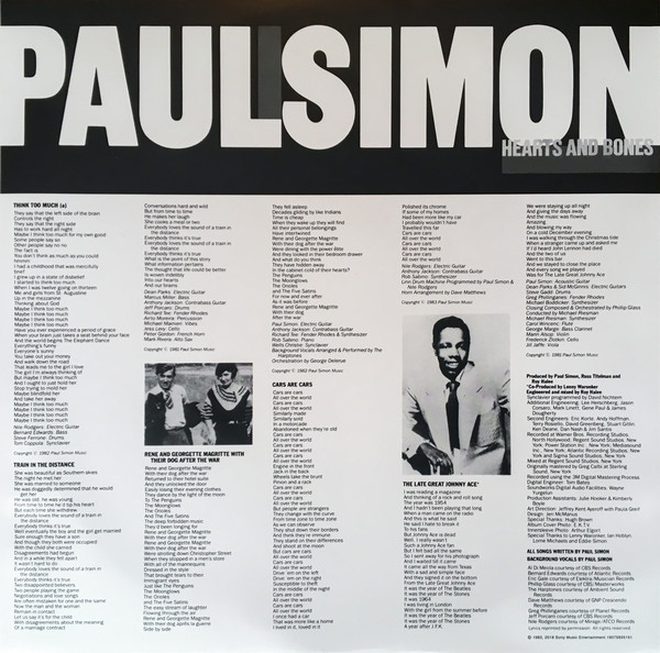 Виниловая пластинка Paul Simon - Hearts And Bones - рис.3
