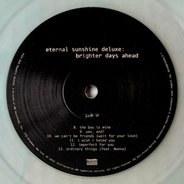 Виниловая пластинка Ariana Grande – Eternal Sunshine Deluxe: Brighter Days Ahead (coloured) - 2LP - рис.6