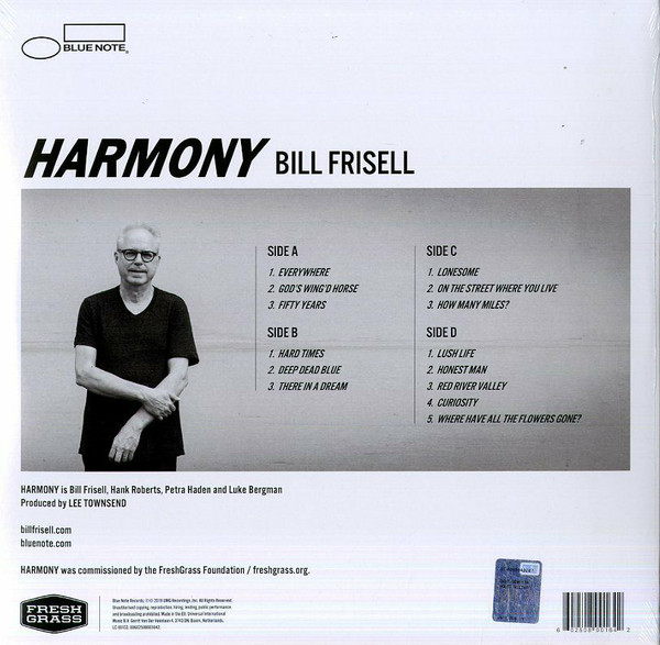 Виниловая пластинка Bill Frisell ‎– Harmony LP - рис.1