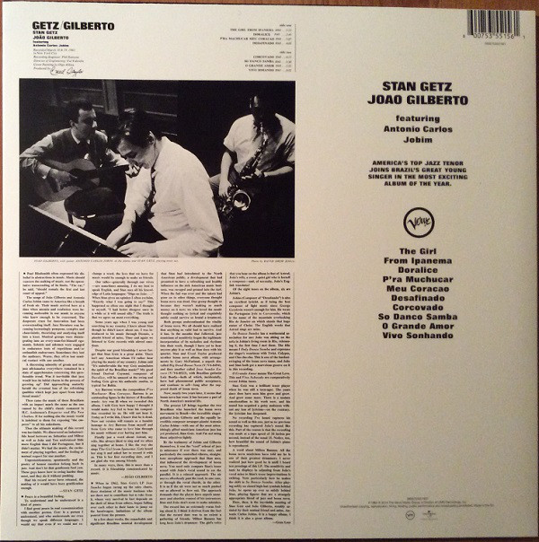 Виниловая пластинка Stan Getz; Joao Gilberto; Antonio Carlos Jobim - Getz Gilberto - рис.1