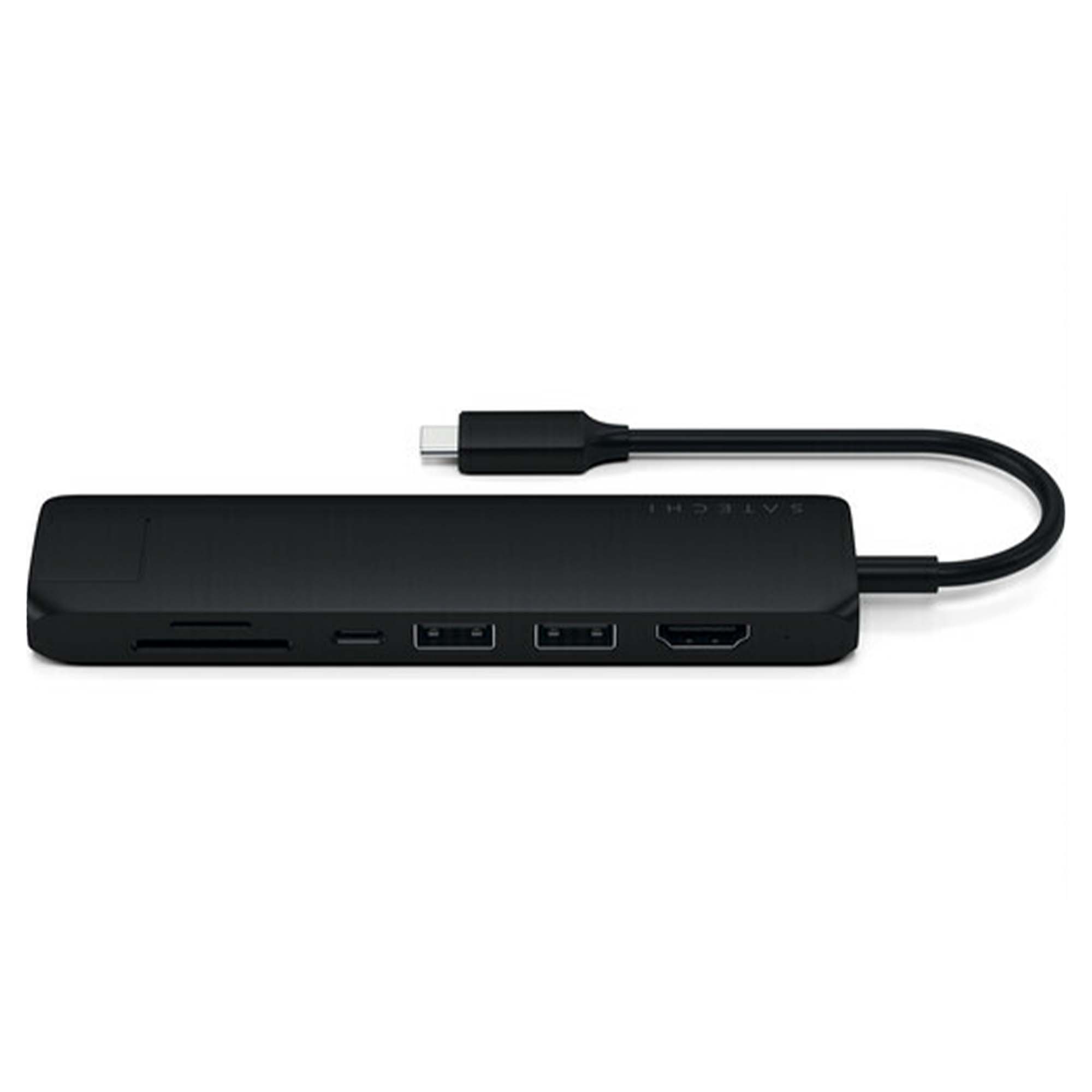 USB HUB Satechi Slim Aluminum Type-C Multi-Port Adapter V2 Black