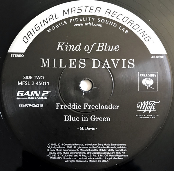 Виниловая пластинка Miles Davis – Kind Of Blue (MFSL) LP - рис.2