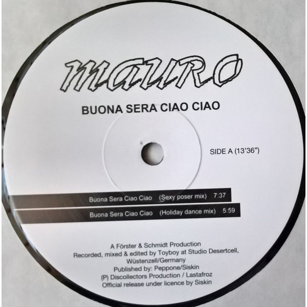 Виниловая пластинка Mauro – Buona Sera - Ciao Ciao LP - рис.2