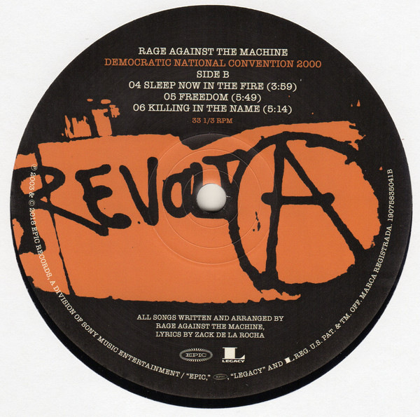 Виниловая пластинка Rage Against The Machine - Democratic National Convention 2000 - рис.3
