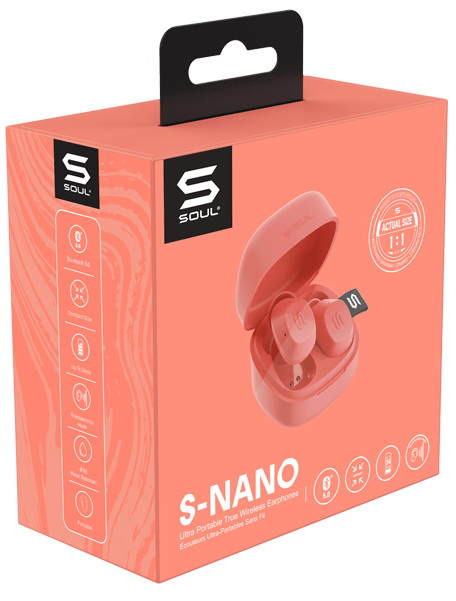 Беспроводные наушники SOUL Electronics S-NANO Peach - рис.5