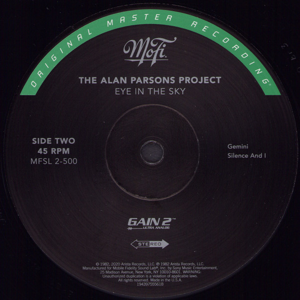 Виниловая пластинка The Alan Parsons Project – Eye In The Sky (MFSL) 2LP - рис.2