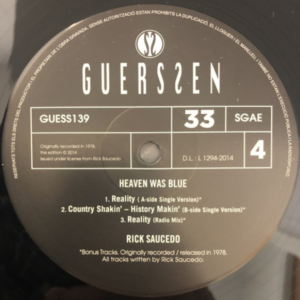 Виниловая пластинка Rick Saucedo - Heaven Was Blue - 2LP - рис.6
