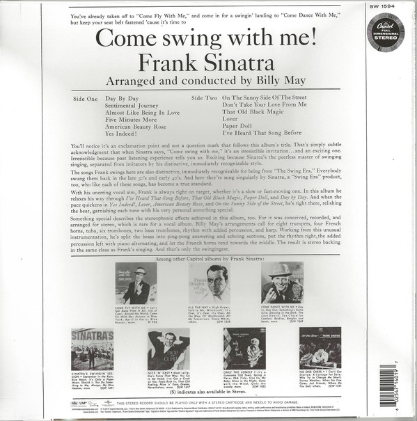 Виниловая пластинка Frank Sinatra - Come Swing With Me! - рис.1
