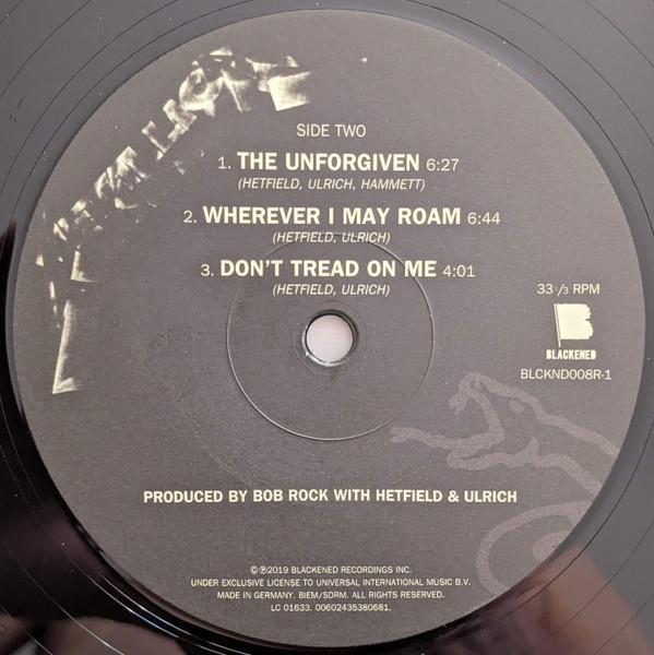 Виниловая пластинка Metallica – Metallica (Remastered) 2LP - рис.3