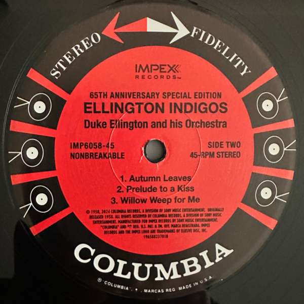 Виниловая пластинка Duke Ellington And His Orchestra – Ellington Indigos (45 rpm) - 2LP - рис.6