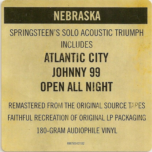 Виниловая пластинка Bruce Springsteen - Nebraska - рис.2